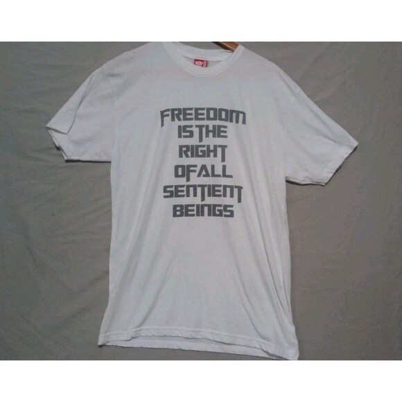 Authentic Transformers T Shirt Sz L Freedom Is The Right Of All Sentient Beings - Picture 1 of 6